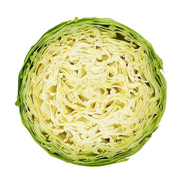 Cabbage portion on white stock photo