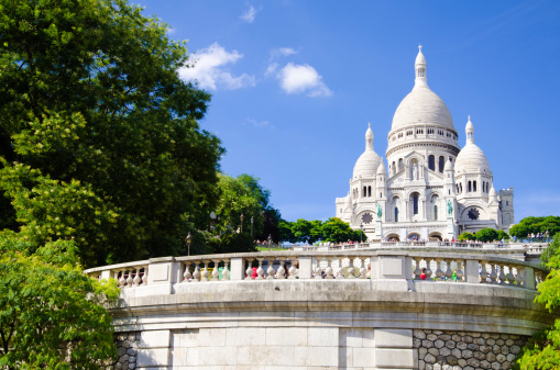 The cathedral known as Basilique du SacrA-Caur sits atop the highest point in Paris in the Montmartre area of the city. The cathedral began construction in 1875 and was finished in 1914.Other images of SacrA-Caur: