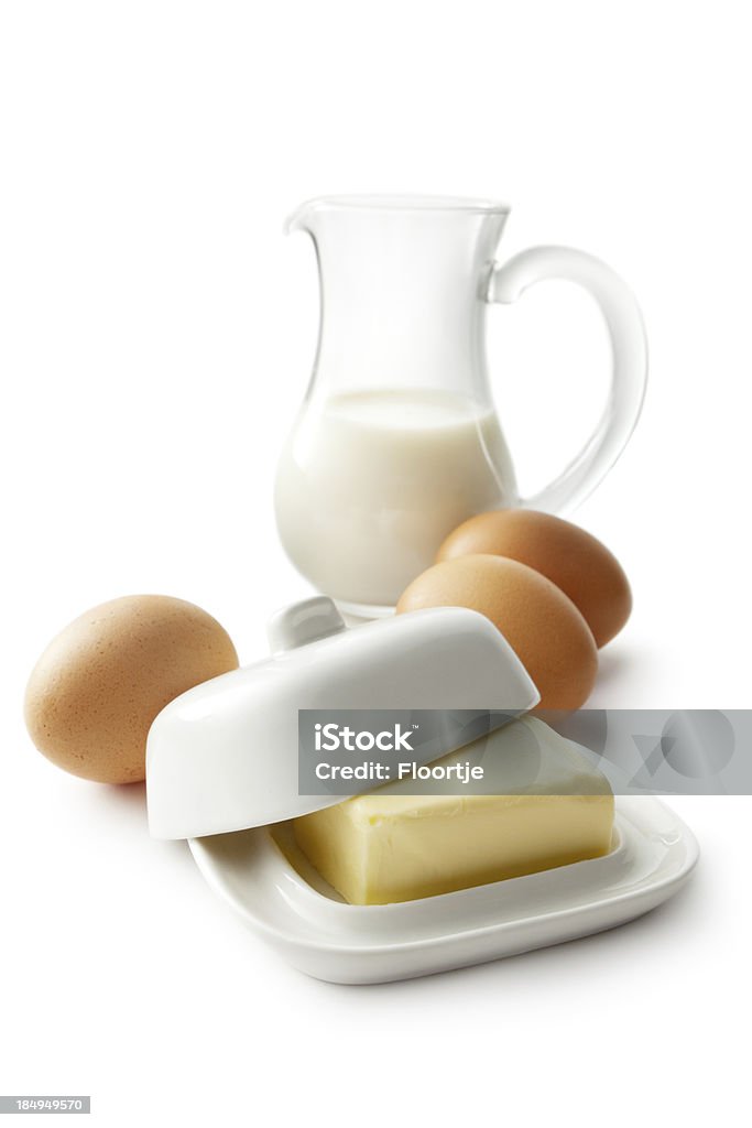 素材: バターを塗り、卵とミルク - 玉子のロイヤリティフリーストックフォト