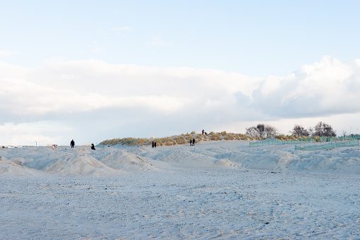 A beach on the Ostsee in Germany in winter