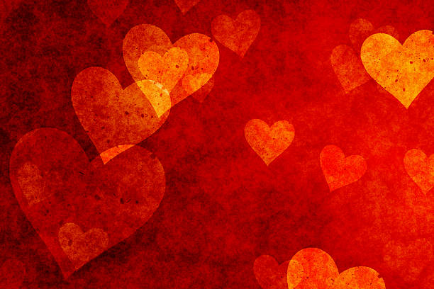 istock Hearts background in red shade 184949626