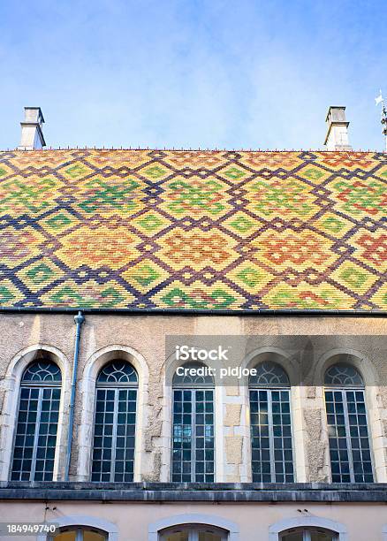 Roof Of Hotel Dieu In Beaune France Stock Photo - Download Image Now - Burgundy - France, Arch - Architectural Feature, Architectural Feature
