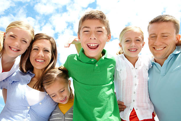istock Jubilant family outside 184949745
