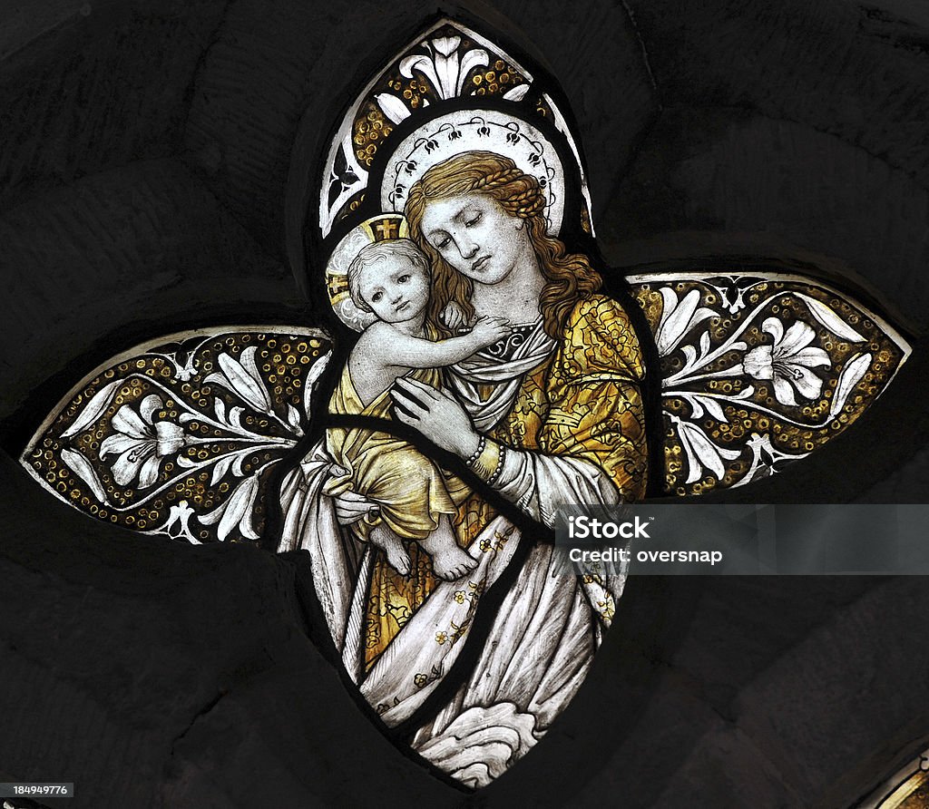 Natividade janela - Foto de stock de Virgem Maria royalty-free