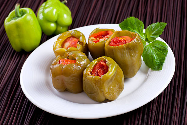 Stuffed Peppers stock photo