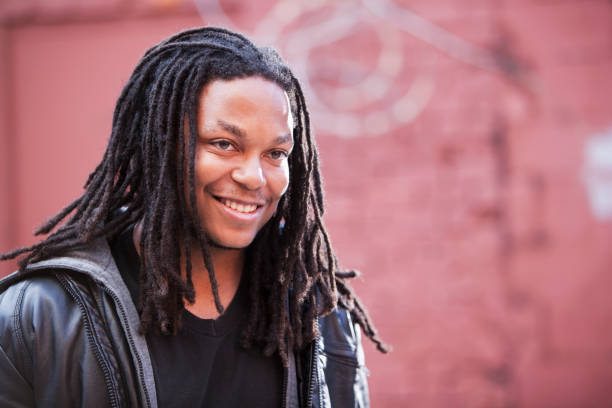 istock Portrait of young black man with dreadlocks 184950186