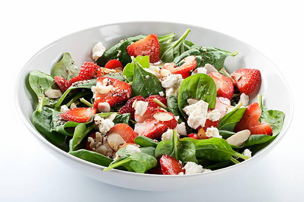 Strawberry Spinach Salad stock photo