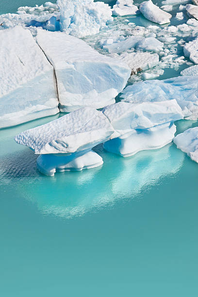 argentina patagônia gelo no glaciar moreno floes perito - patagonia ice shelf vertical argentina imagens e fotografias de stock