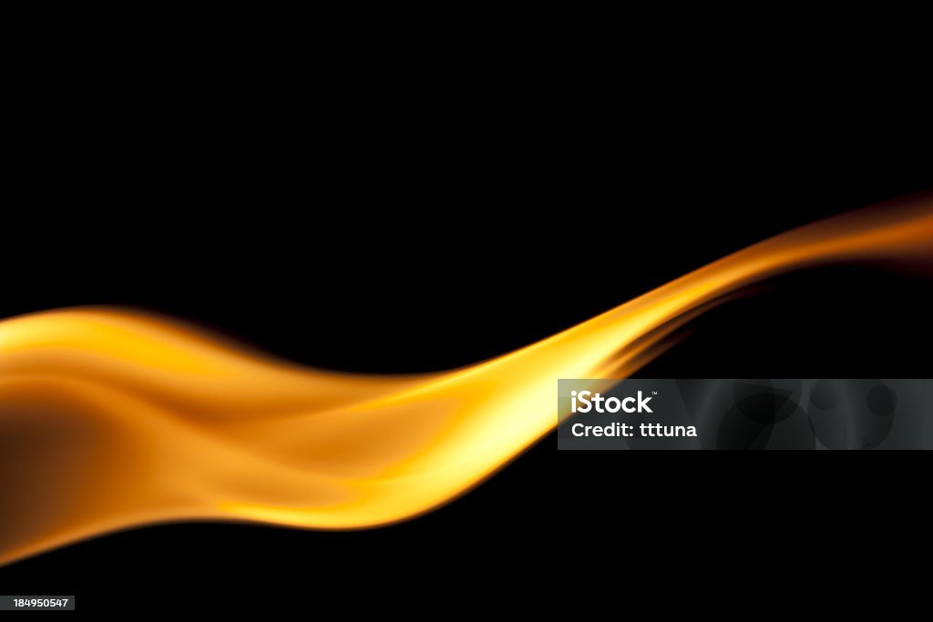 fire burning, flames on black background  Fire - Natural Phenomenon Stock Photo