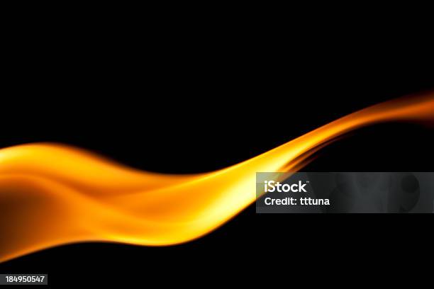 Fire Burning Flames On Black Background Stock Photo - Download Image Now - Fire - Natural Phenomenon, Black Background, Textured Effect