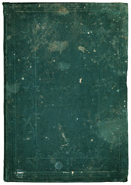 istock Very old damaged green book cover 184950588