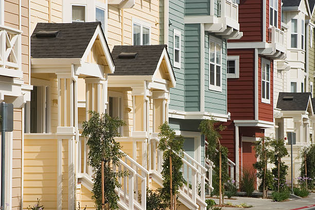 bunte residenzen - san francisco bay area community residential district california stock-fotos und bilder