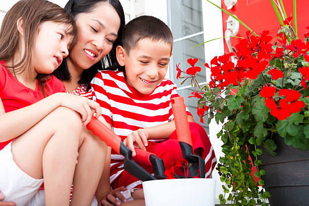 Family gardening