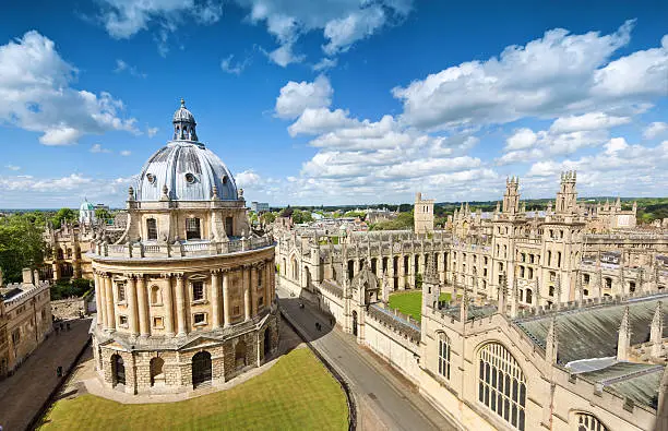 "The Radcliffe Camera and All Souls College in Oxford, UK"