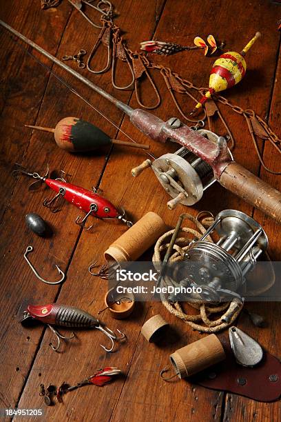 Antique Fishing Gear Stock Photo - Download Image Now - Fishing Bobber,  Sinker, Souvenir - iStock