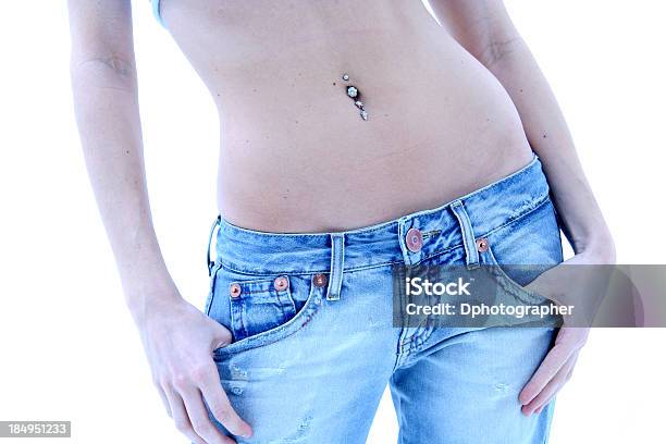 Blue Jeans - Fotografie stock e altre immagini di Abbigliamento - Abbigliamento, Abbigliamento casual, Addome