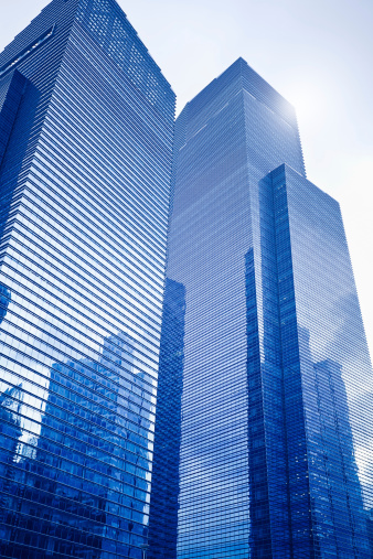 Modern skyscraper in the sun
