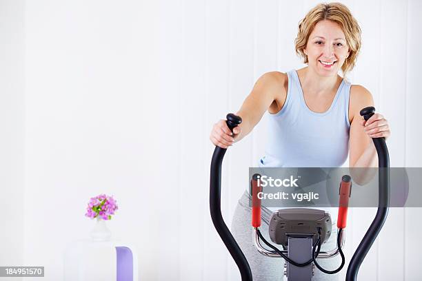 Woman Exercise At Home Stock Photo - Download Image Now - 35-39 Years, Active Lifestyle, Activity