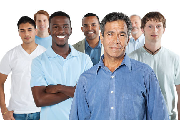istock Casual men standing with white background 184951601