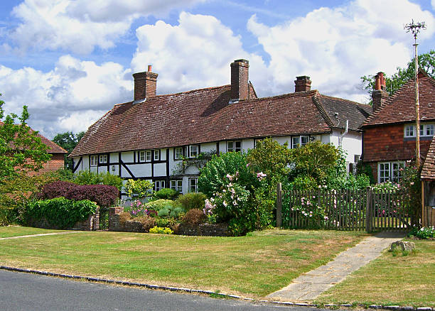 istock Cottages By Village Green 184952122