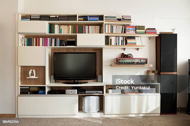 Tvwand Einheit Bücherregal Stockfoto und mehr Bilder von Fernseher - Fernseher, Television Stand, Wohnzimmer