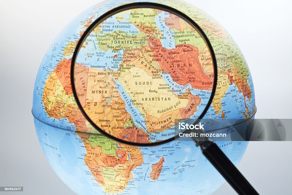 Naher Osten auf der ganzen Welt - Lizenzfrei Globus Stock-Foto