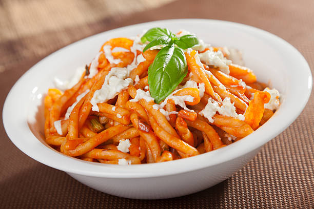 istock Pasta with tomatos and mozzarella 184952552