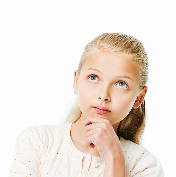 istock Pensive Young Girl - Isolated 184952908