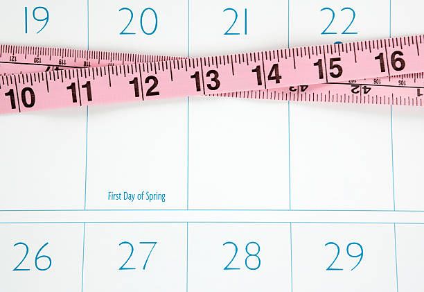 istock Spring Calendar with Measuring Tape 184953310