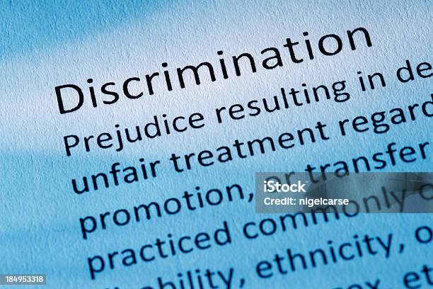 Definition Discrimination Stock Photo - Download Image Now - Racism, Sex Discrimination, Prejudice