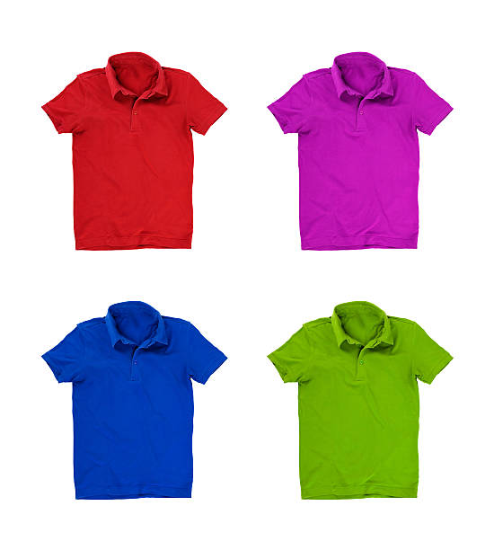istock Four polo shirts isolated on white 184953492
