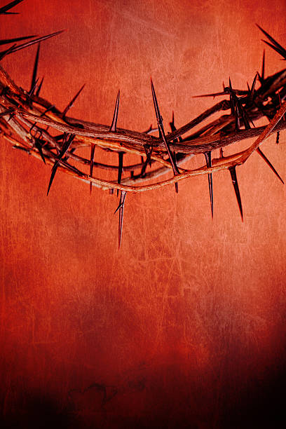 istock Crown of Thorns on Red Grunge 184953566