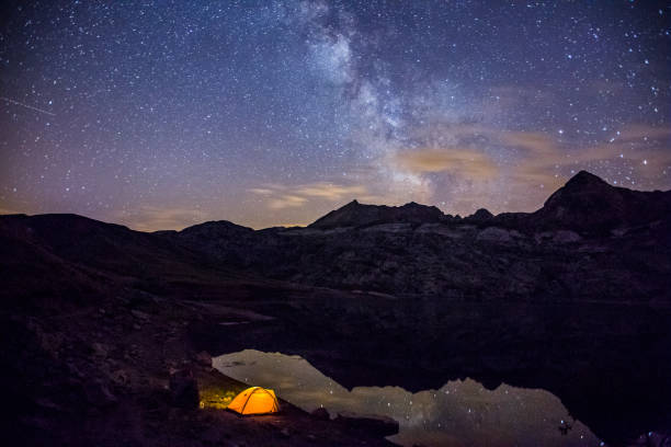 istock Summer night under Milky way in Ibon De Estanes lake, Aragon Pyrenees, Spain 1849541908