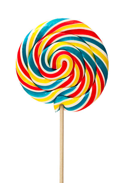 caramelle colorato - lollipop isolated multi colored candy foto e immagini stock