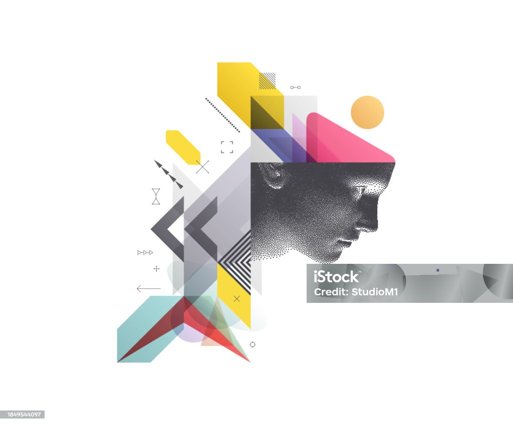 Art Composition Abstract Transparency Geometrical Background Digital ...