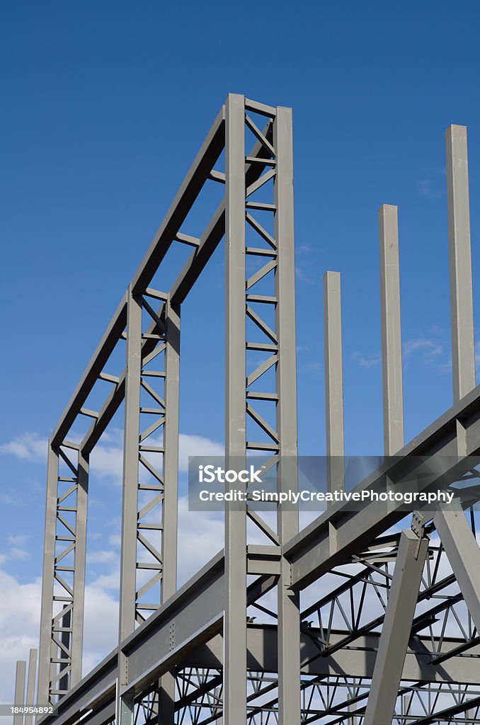 Poutres d'acier dans le cœur d'un bâtiment de construction - Photo de Acier libre de droits