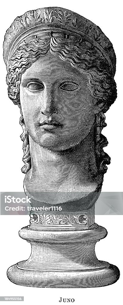 Dea romana Juno - Illustrazione stock royalty-free di Adulto