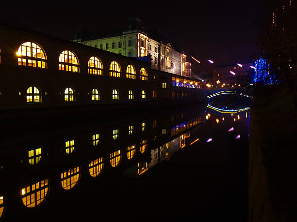 istock light shadows of a river and buildings 184955279