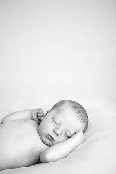 istock Newborn Baby Sleeping Peacefully, With Copy Space 184955752
