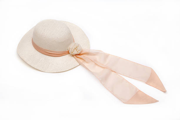 istock Beautiful woman spring/summer hat with flower 184956063