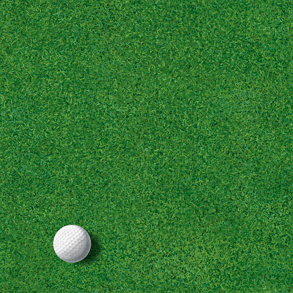 Golfball on square grass repeatable tile