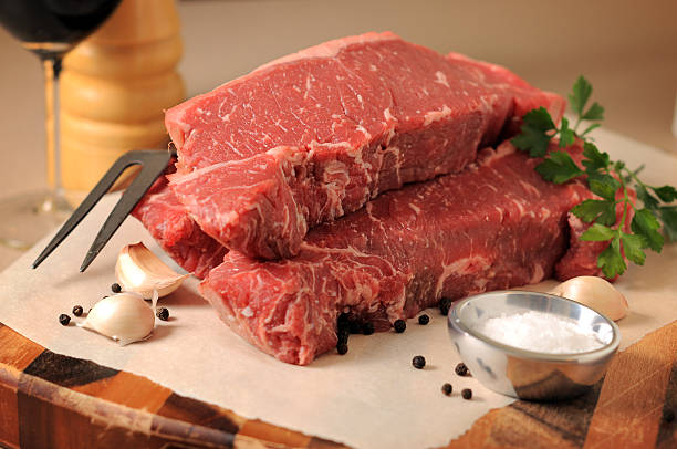 istock Beautiful Strip Loin (New York) Steaks 184956927