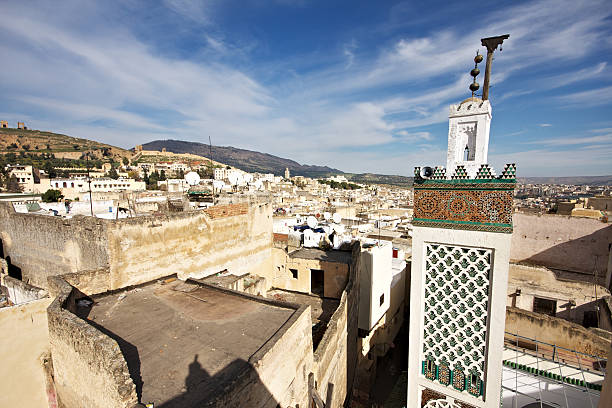 istock Minaret with Medina in background at Fez. Morocco. 184957059