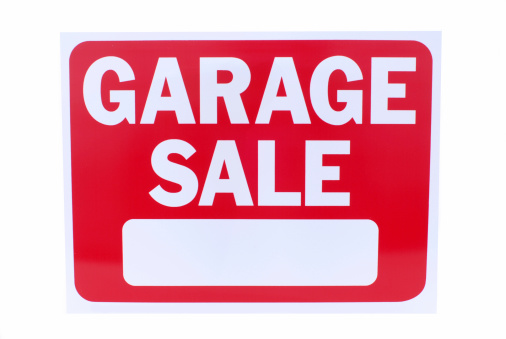 Garage sale sign.