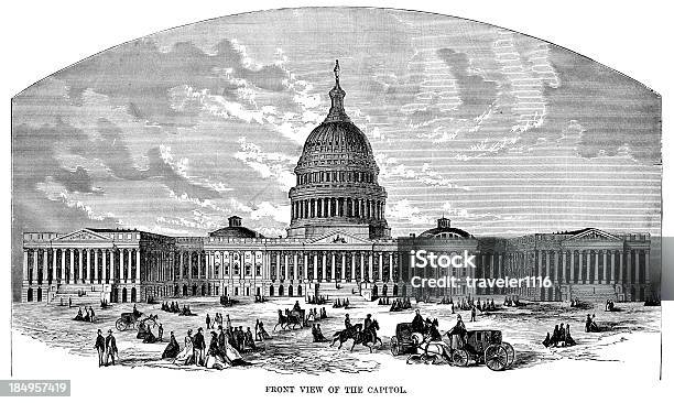 The Capitol Building Stock Illustration - Download Image Now - Capitol Building - Washington DC, Washington DC, Etching