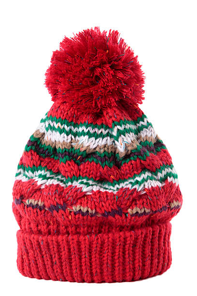 istock Knitted wool winter cap with Pom Pom 184957692