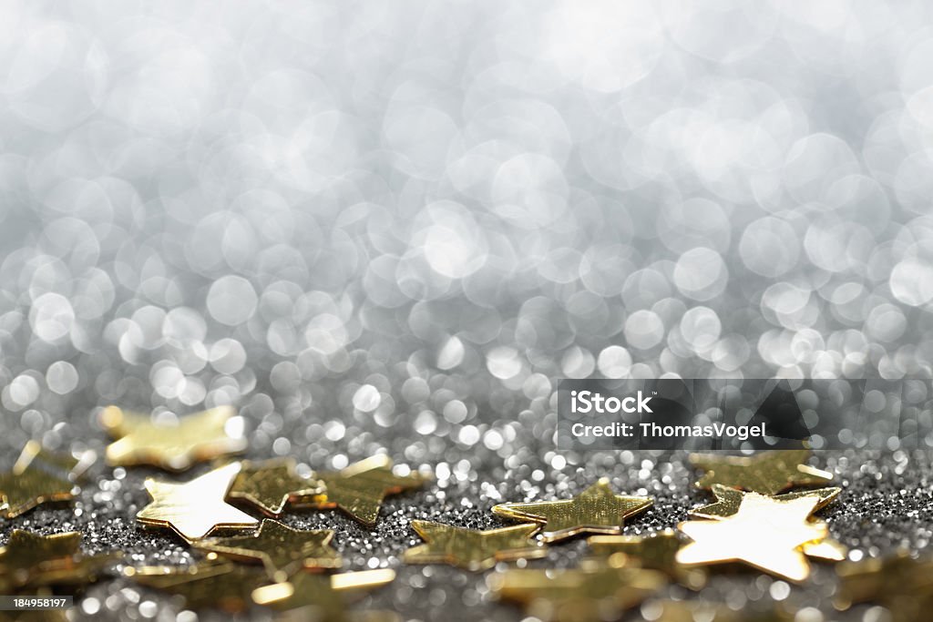 Astratto sfondo Glitter di Natale con stelle-Star - Foto stock royalty-free di Dorato - Colore descrittivo