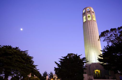 1-8-2023: Berkeley, California, USA: University of Califfornia at Berkeley Campus, Sather tower, Companile, Bell Tower