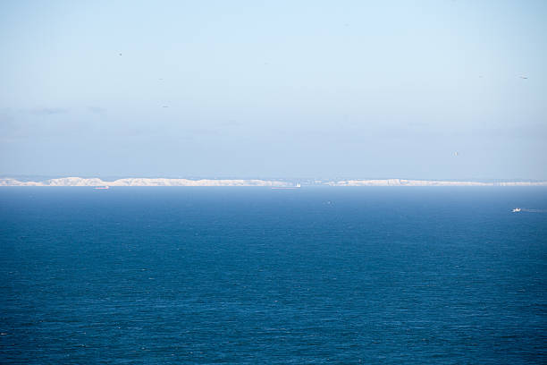 istock Distant view of Dover from Calais, France 184958526