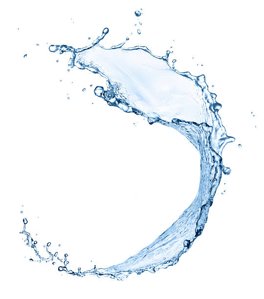 water splash blue water splash isolated on white water stock pictures, royalty-free photos & images